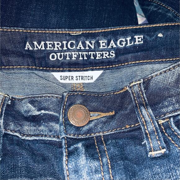 American Eagle Jeans Womans 0 Jegging Ankle Super Stretch Denim Distressed - Picture 11 of 11